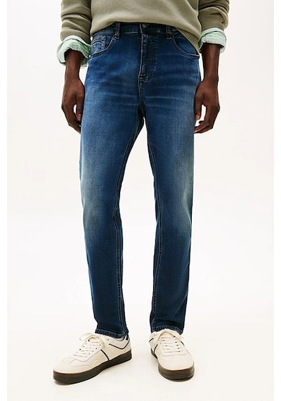 Tommy Hilfiger Erkek Austin Dar Kalıp Daralan Paça Jean Pantolon - Mavi Dee