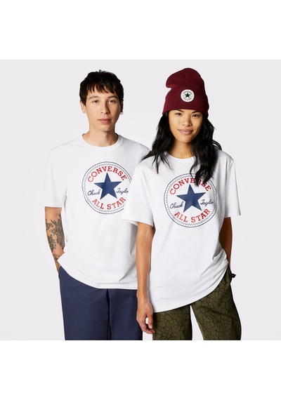 Converse Go-to All Star Patch Logo Unisex Beyaz T-shirt Düz 10025459 Beyaz