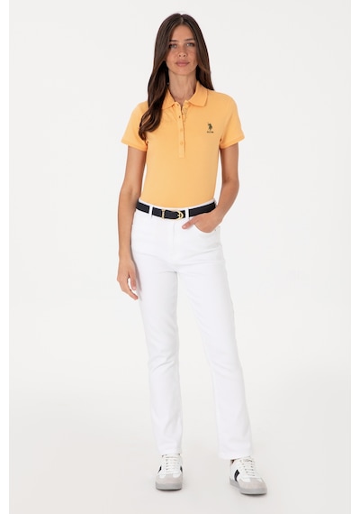U.S. Polo Assn. Kadın Turuncu Basic Polo Yaka Tişört 50300896-VR202