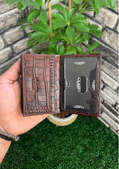 Guard Taba Croco Deri Kartlık Çok Renkli