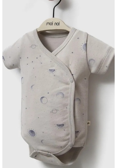 Moi Noi Baby Moi Noi Uzak 2li Kısa Kol Body Mnb7169 Gri