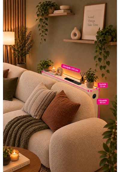 1. Sınıf Beyaz Mdf Auratech Led Li Koltuk Arkası Dresuar Prizli Şarjlı Raf Konsol 100x80x12 1. Sınıf Beyaz Mdf Auratech Led Li Koltuk Arkası Dresuar Prizli Şarjlı Raf Konsol 100x80x12