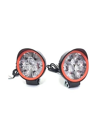 2 Adet 2 Modlu Motosiklet Led Far Takımı Flash Modu - Beyaz Işık 12v