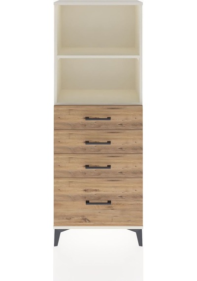 Arges Dolap 2 Raflı 4 Çekmeceli 60x30x163 Aytaşı-çam Aytaşı