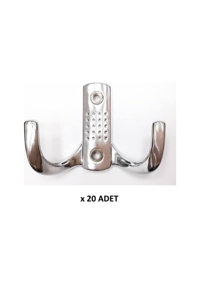 Kenzlife Elbise Banyo Askılığı Krom Metal Askı Askılık 20 Adet Siyah
