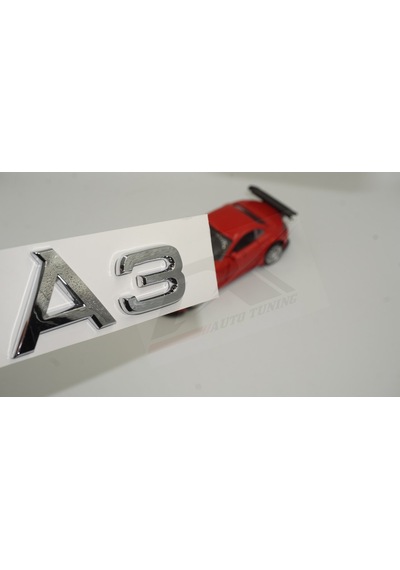 Audi A3 Bagaj Krom 3M Yazı Logo Parlak Siyah