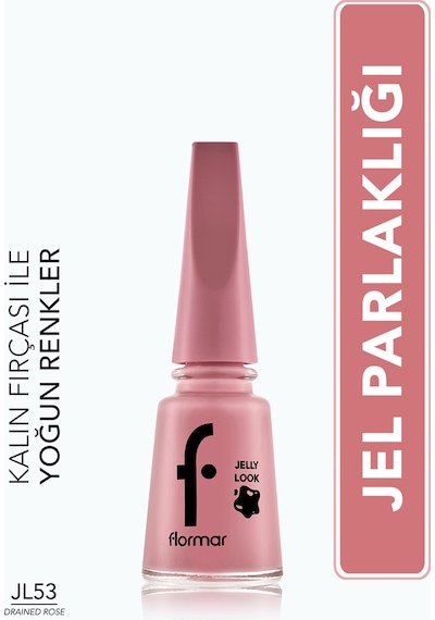 Flormar Jel Görünümlü Parlak Oje (pembe) - Jelly Look Nail Enamel - Jl53 Drained Rose - 8690604568857