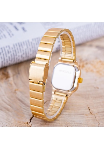 Gold Renk Minimal - Çelik Kadın Kol Saati ST-304260