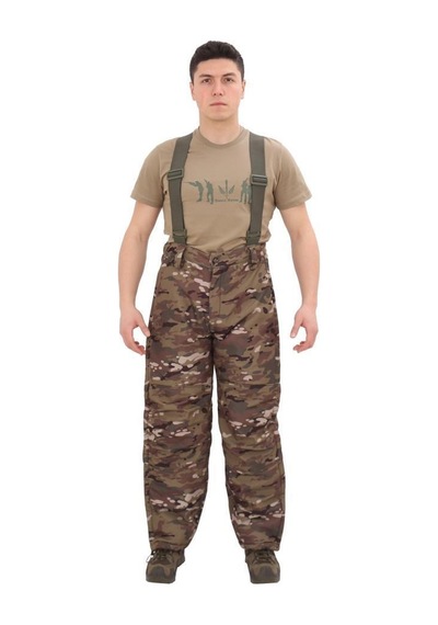 Hadpols Single Sword Softshell Su Geçirmez İçi Polarlı Salopet Pantolon Soğuk Koruma Zorlu Hava Kamp Giysisi Kamuflaj