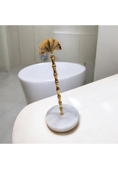 Marandmore Ginko Beyaz Mermer 3lü Banyo Seti