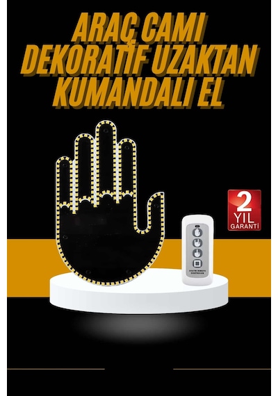 Uzaktan Kumandalı Araba Parmak Hareketi Işığı Parmak Işığı Led Araba Arka Pencere Renkli