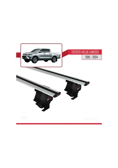 Toyota Hilux An130 2015 Ve Sonrası İle Uyumlu Ace-4 Ara Atkı Tavan Barı Gri