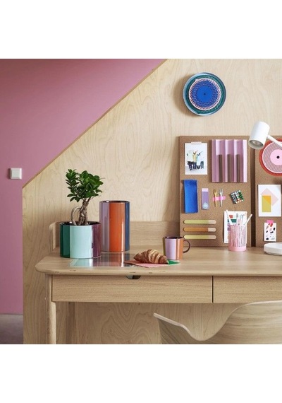 Ikea Tesammans Duvar Saati 21 X 5 Cm Lacivert - Yeşil - Pembe