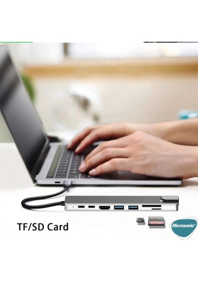 Type-c To Hdtv Multifunction Adapter 8 Port Kablo .