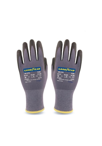 Goodyear 16-174 İş Eldiveni, Güvenlik Eldiveni, En 407 En 420 En 388 Sertifikalı, 12 Çift