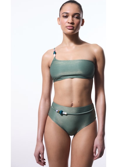 Penti Yeşil Boncuklu Yüksek Bel Bikini Altı Gn75