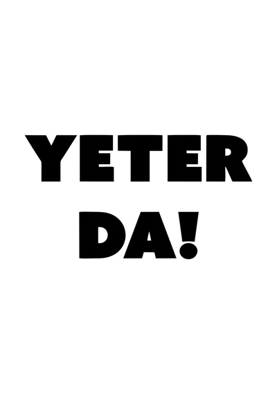 Yeter Da Araba Sticker 17x17 Cm Siyah