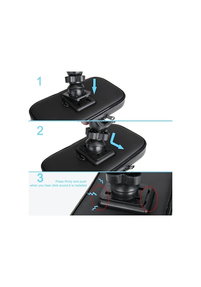 Bisiklet Motosiklet Scooter Atv Telefon Tutucu Fermuarlı Ayna