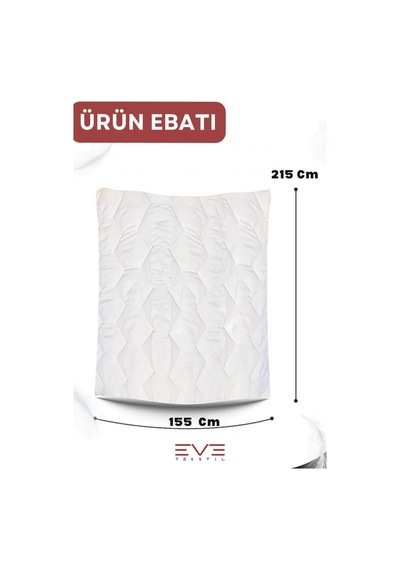 Eve Tekstil Kapitone Yüksek Kaliteli 4 Mevsim Kullanılabilir Microfiber Soft Çift Kişilik Antialerjik Yorgan Beyaz