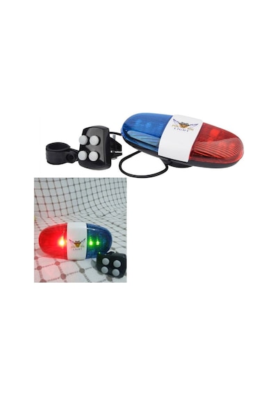 Bisiklet Polis Siren Kornası Açık Gri
