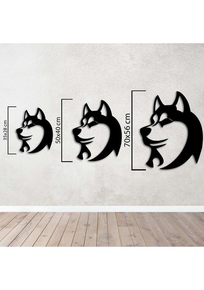 Husky Ruhu Metal Duvar Dekoru