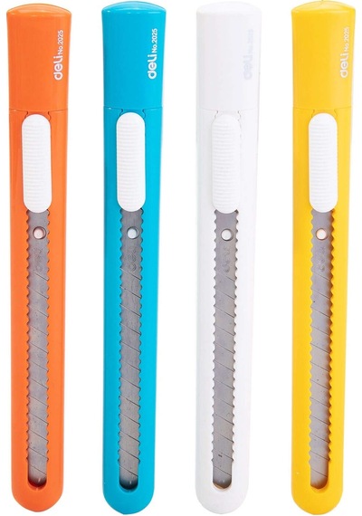 Deli Plastik Dar Maket Bıçağı 9 Mm. 1 Adet Karışık Renk