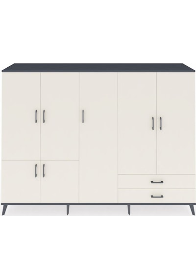 Hyperion Dolap 12 Raflı 2 Çekmeceli 7 Kapaklı 220x44x163 Antrasit Antrasit-aytaşı Hyperion Dolap 12 Raflı 2 Çekmeceli 7 Kapaklı 220x44x163 Antrasit Antrasit-aytaşı