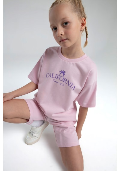 Rolypoly Kız Çocuk Pembe Bermuda Takım 5274-47596 Pembe