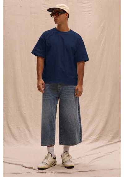 Cool Tarz Erkek %100 Organik Pamuklu Kalın Dokulu Comfort Fit Bisiklet Yakalı T-shirt Lacivert Lacivert Cool Tarz Erkek %100 Organik Pamuklu Kalın Dokulu Comfort Fit Bisiklet Yakalı T-shirt Lacivert Lacivert