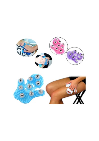 Bilyeli Masaj Eldiveni Massage Glove Bel Boyun Bacak Vücut Ovma Çok Renkli
