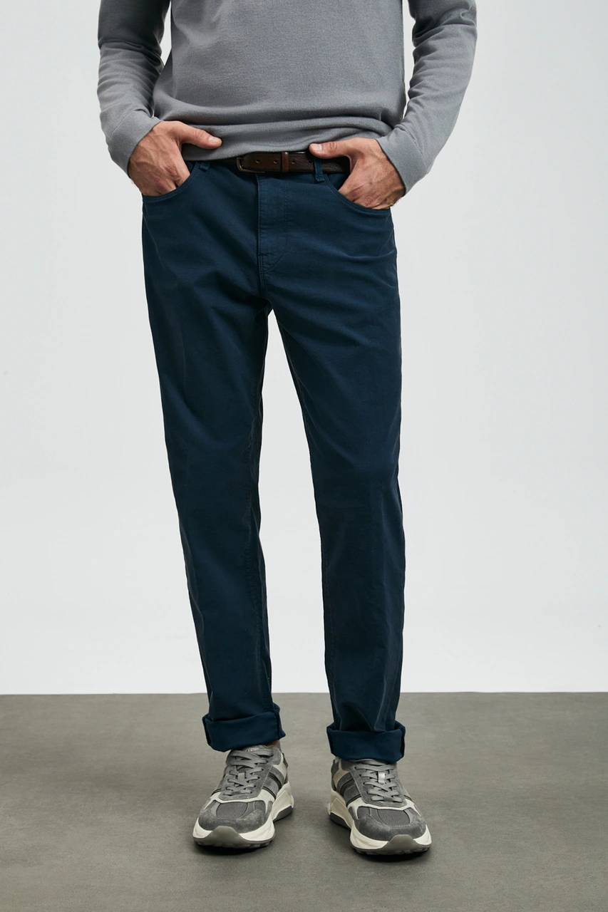 Lufian Helt Spor 5 Cep Erkek Pantolon Slim Fit Lacivert Lacivert 112190348100200 Lacivert