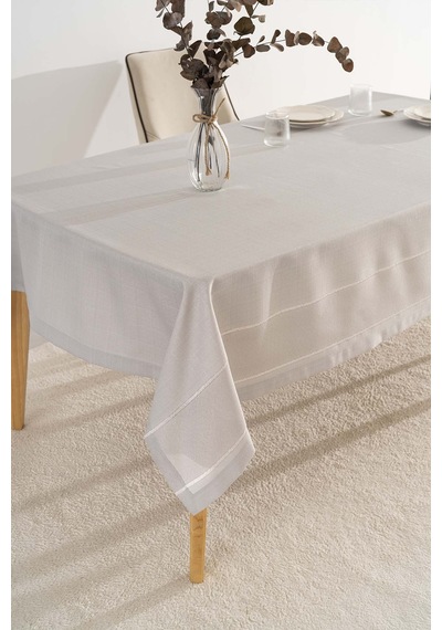 Rivaistanbul Nora Açık Gri Zarf Köşe Masa Örtüsü 150x220 Cm Gri