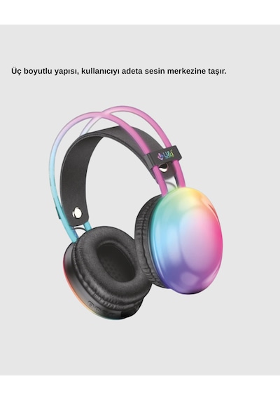 Ergonomik Rgb Bluetooth Kulaklık 3d Ses Yeni Nesil
