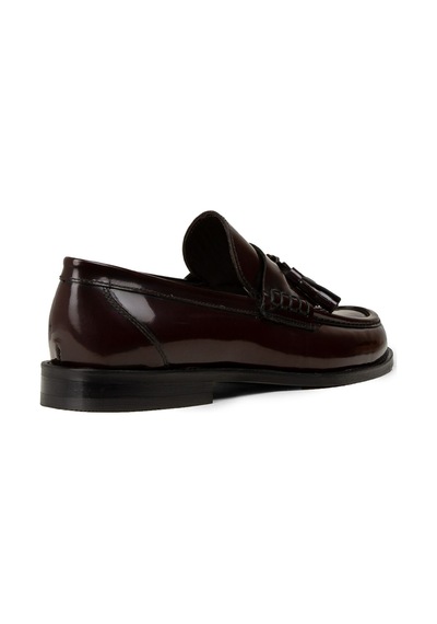 Deery Erkek Bordo Hakiki Deri Püsküllü Makosen - 02001mbrdm01 Bordo