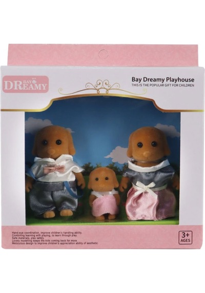 Bay Dreamy 3 Lü Köpek Ailesi Figür Seti
