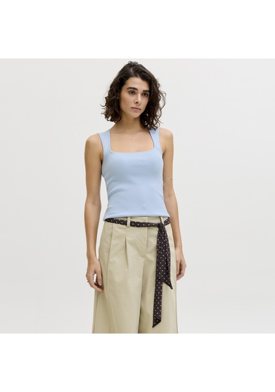 Jack & Jones Kadin Kare Yaka Kolsuz Üst - Posie - 12290769 Skyway