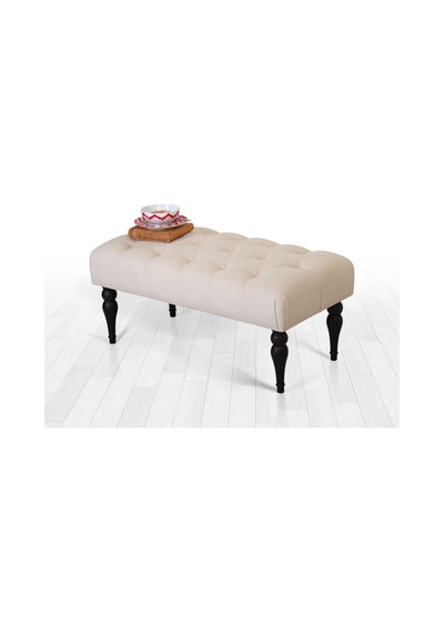 Lorencehome Missus Bench Puf (Krem)
