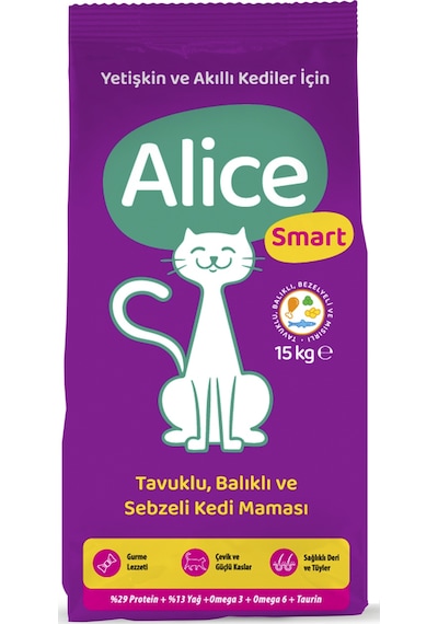 Alice Smart Tavuklu Yetişkin Kuru Kedi Maması 15 KG