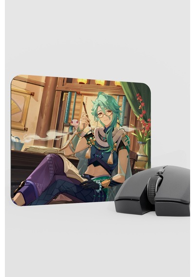 Baizhu Genshin Impact Anime Gacha V5 - 22x18 Gaming Mouse Pad Fare Altlığı