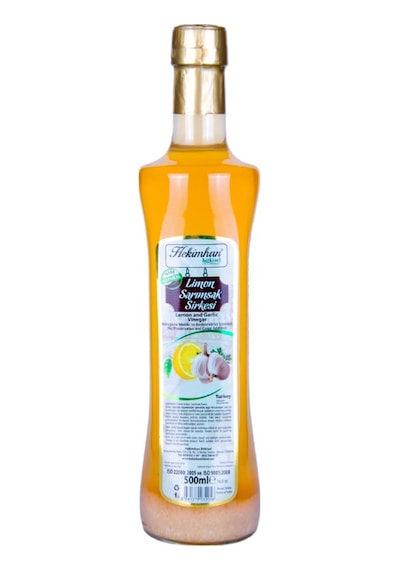 Hekimhan Bitkisel Limon Sarımsak Sirkesi Cam 500 ML