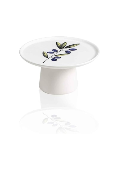 The Mia Olivos Ayaklı Servis Tabağı 10x19 Cm Çok Renkli