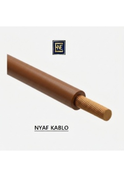 Enfe Elektrik 0,22 Mm² Nyaf Kablo - Çok Telli Esnek Bakır Tesisat Kablosu 5 Metre Rulo Kahve