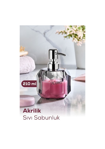 Vienev Akrilik Sıvı Sabunluk 210 Ml Antrasit 1997 Antrasit