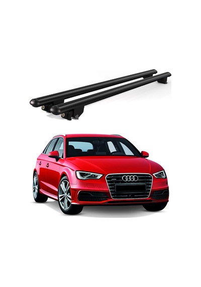Kanca Audi A3 Sportback 2013 Ve Sonrası Uyumlu Siyah Kilitli Ara Atkı 120cm Port Bagaj Tavan Barı