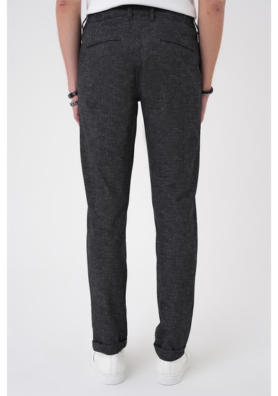 Efor Comfort Fit Kırçıllı Beli Lastikli Siyah Jogger Pantolon P 1176 Siyah