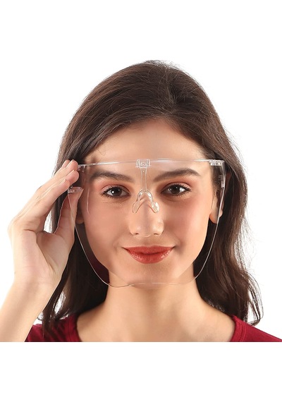 Polikarbon Maske Siperlik Tam Yüz Koruyucu Polikarbon Siperlik Face Shield With Glasses