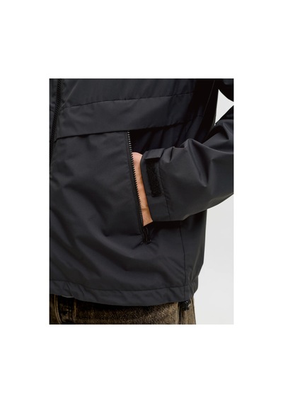 Jack & Jones 12291193 Kapüşonlu Yağmurluk Siyah