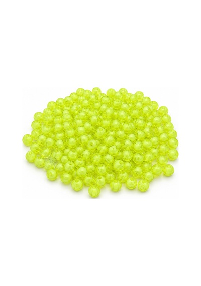 Sazan Boncuk Yemi Pamuklu Küçük Delikli 10 Mm 100 Adet Neon Yeşil