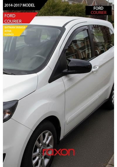 Ford Courıer 2014-2017 Batman & Yarasa Ayna Kapağı Parlak Piano Black Sport