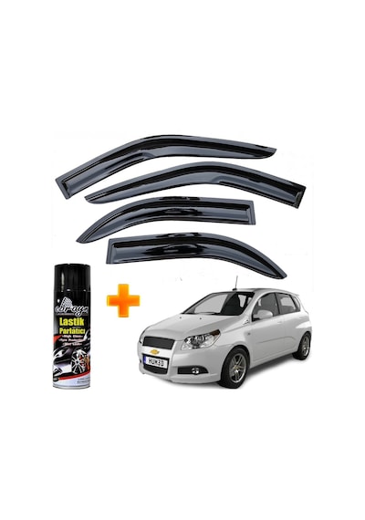 Aveo Hb Mügen Cam Rüzgarlığı 2006-2011 Arası 4 Lü Takım +500ml Lastik Parlatıcı